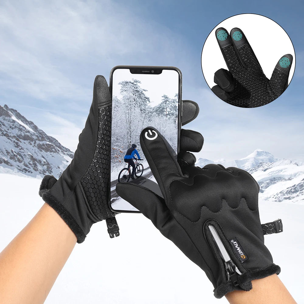 Winter Thermal Gloves Fleece Touch Screen Windproof Sport Outdoor Skiing Hiking Camping Hunting Cycling Non-slip Protective Gear