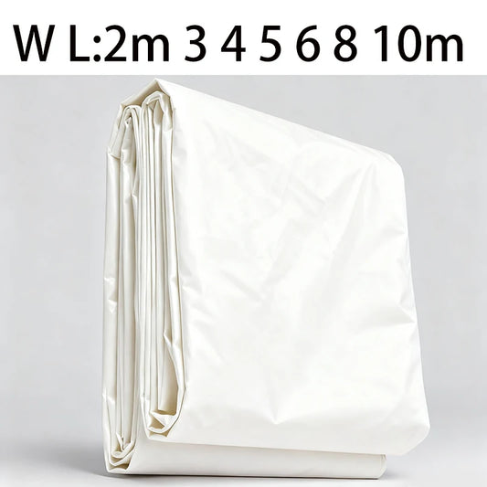 White Custom Large Tarp 3x5 6 8m*8 10 12 3 4x4 5m Outdoor Sun Shade Awning Waterproof Tarpaulin Uv Blocking Tent Camp Rain Cover