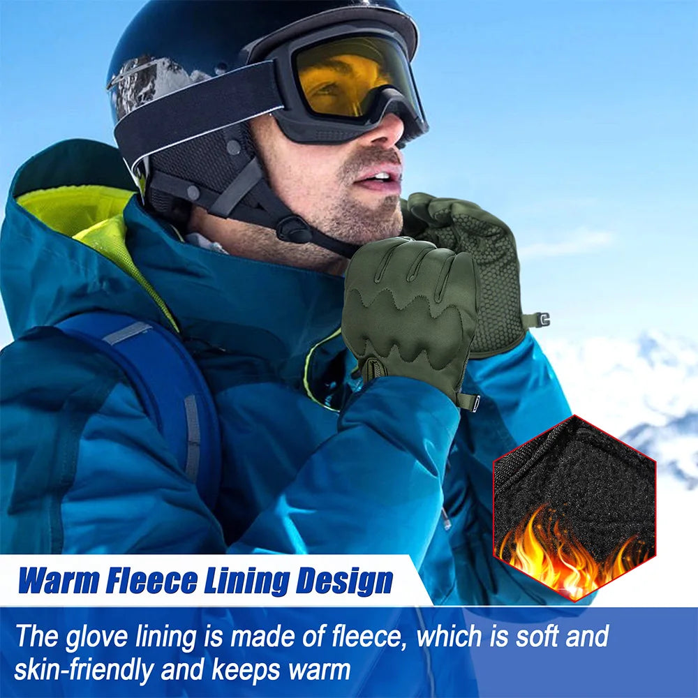 Winter Thermal Gloves Fleece Touch Screen Windproof Sport Outdoor Skiing Hiking Camping Hunting Cycling Non-slip Protective Gear