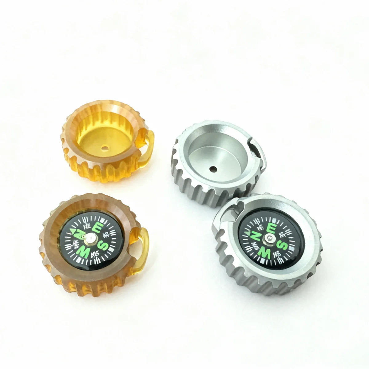 EDC PEI Titanium Alloy Compass Directional Identity Pendant Portable Emergency Navigation Travel Kits Outdoor Accessories Tools