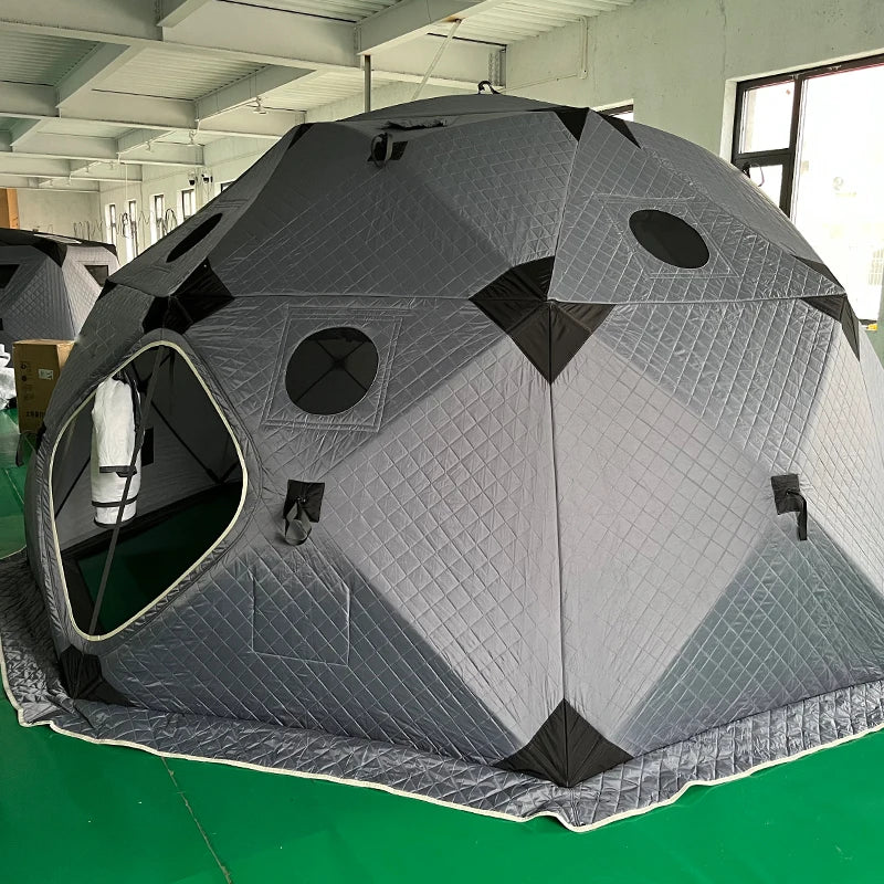 10 Person 4m 8 Side ThickNESS Insulation Winter Fishing Tent Outdoor Camping Party WindProof Sauna Carp Cube Shelter Ice Shelter