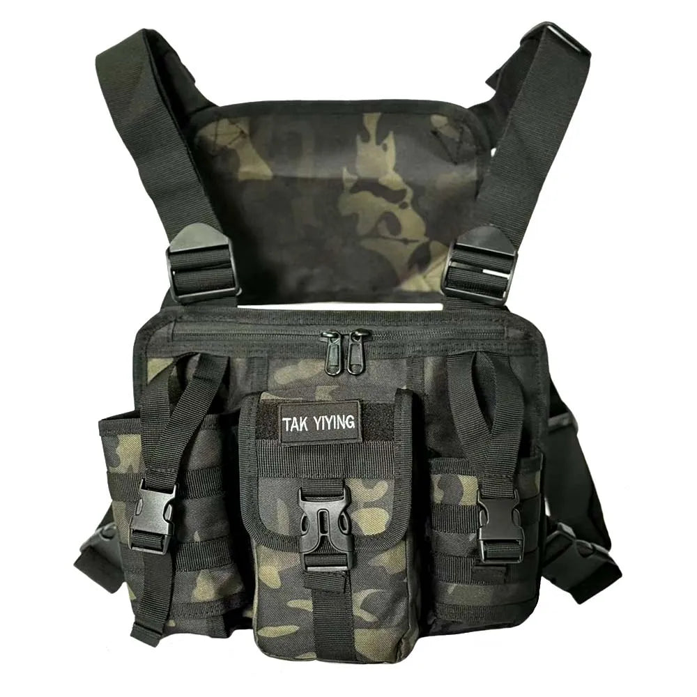 Tactical Running Vest Pack, Multi-Functional Shoulder Bag, Photographer Equipment Storage Chest Bag, Outdoor Sports Gear
