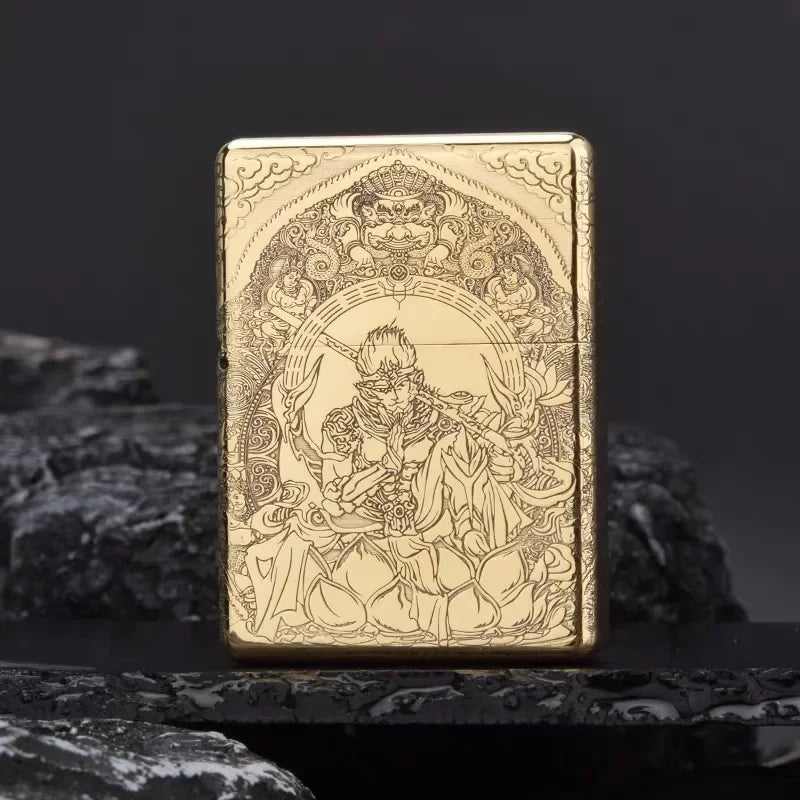 Zorro 912 Retro High End Waterproof Heavy duty Kerosine Lighter 3/5 Hinge Metal Petrol Lighter Men's Gift 150G