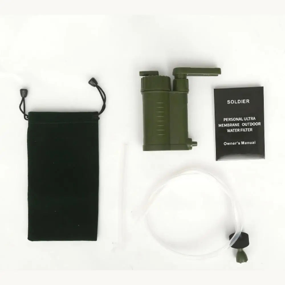 Emergency Survival Gear Water Filter Hand Pump Emergency Gear Water Purifier Outdoor Hiking Camp Water Purification Solution