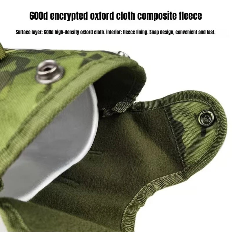 1L Large-Capacity Outdoor Camouflage Military Canteen Bottle for Backpacking Camping Hiking - Survival Water Kettle