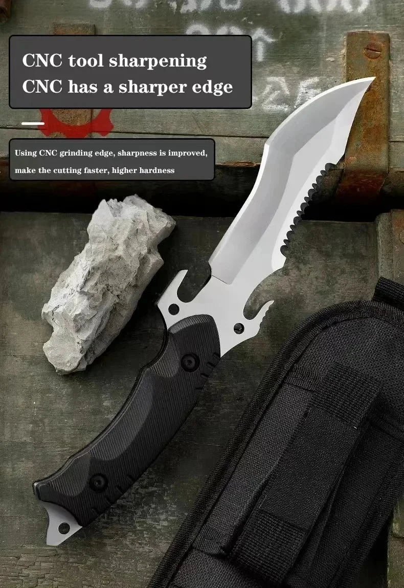 Portable High Hardness Survival Knife Straight Outdoor Tool Pocket Military Hunting Tactics Knife