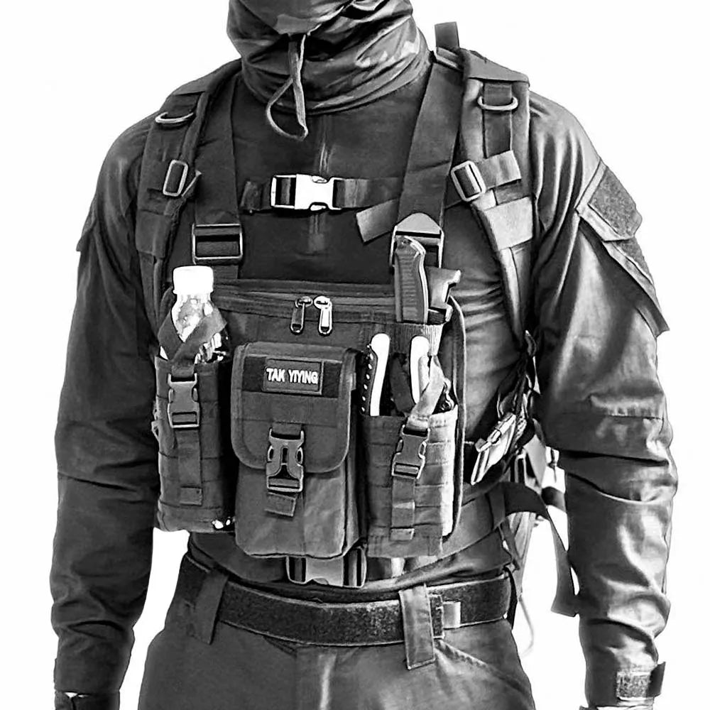 Tactical Running Vest Pack, Multi-Functional Shoulder Bag, Photographer Equipment Storage Chest Bag, Outdoor Sports Gear