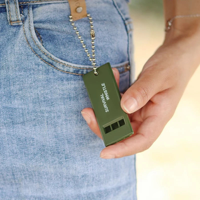 3PCS High Decibel Emergency Survival Whistle 3-Frequency Whistle Portable Keychain Camping Hiking Survival Whistle Outdoor Tools