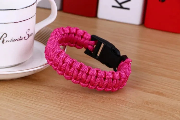 Men's New Outdoor Survival Paracord Bracelet For Men Camping Hiking Buckle Wristband Women Rope Bracelete Male Jewelry Gift