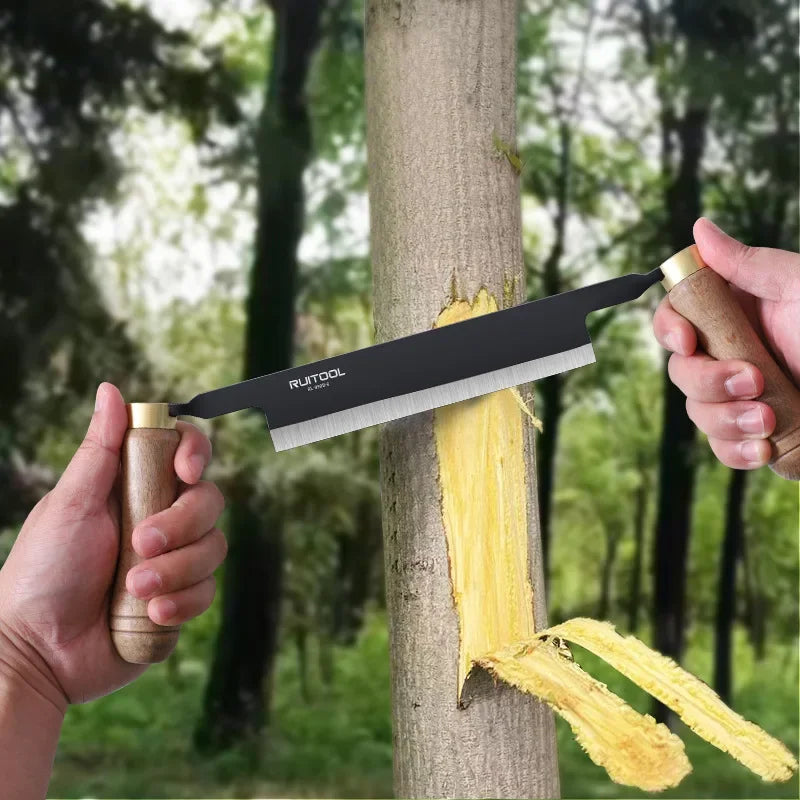 4/6/8 Inch Woodworking Straight Line Draw Knife Multifunctional Carpentry Shovel Tree Peeling Planer Carbon Steel Bark Scraper