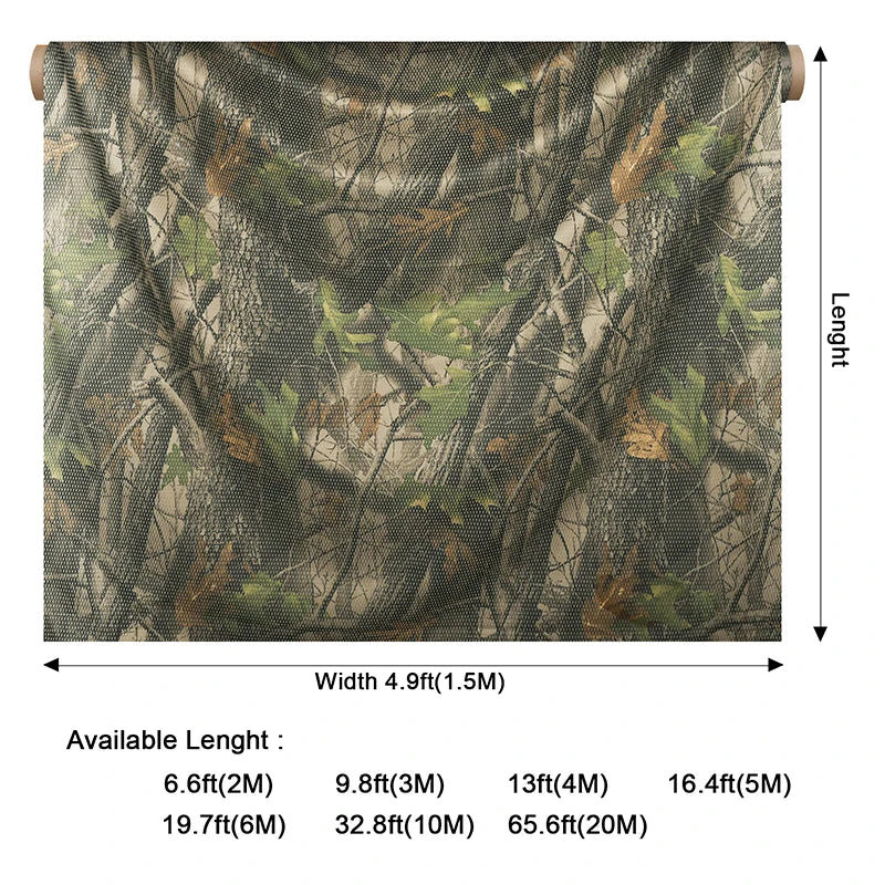Camouflage Netting 1.5x2 3 4 5 6 8 12 Camo Netting Camouflage Net  For Hunting Ground Blinds W 59 Inches Edge Mossy Oak Country