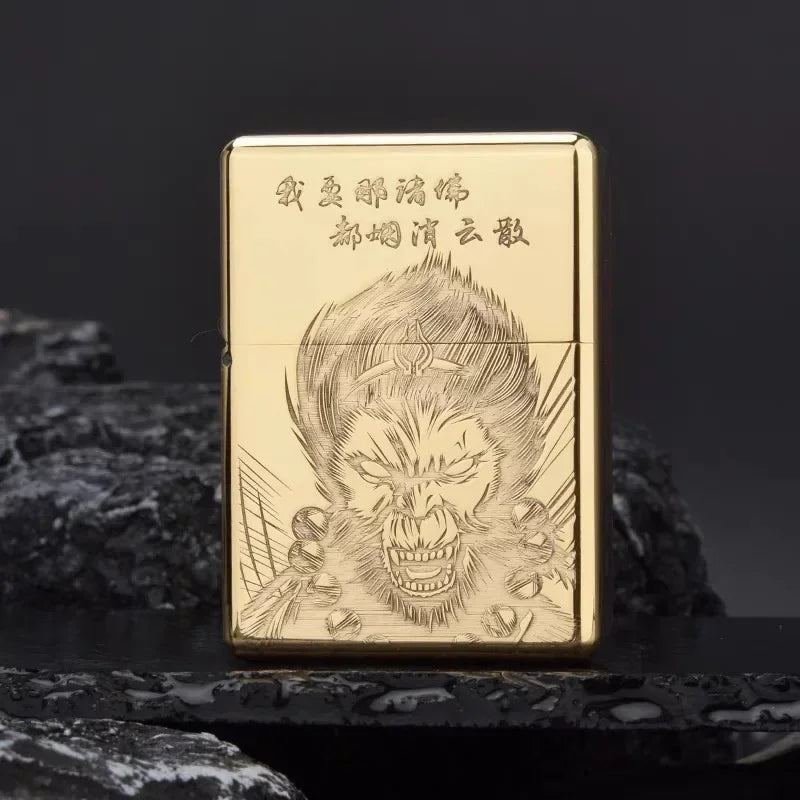 Zorro 912 Retro High End Waterproof Heavy duty Kerosine Lighter 3/5 Hinge Metal Petrol Lighter Men's Gift 150G