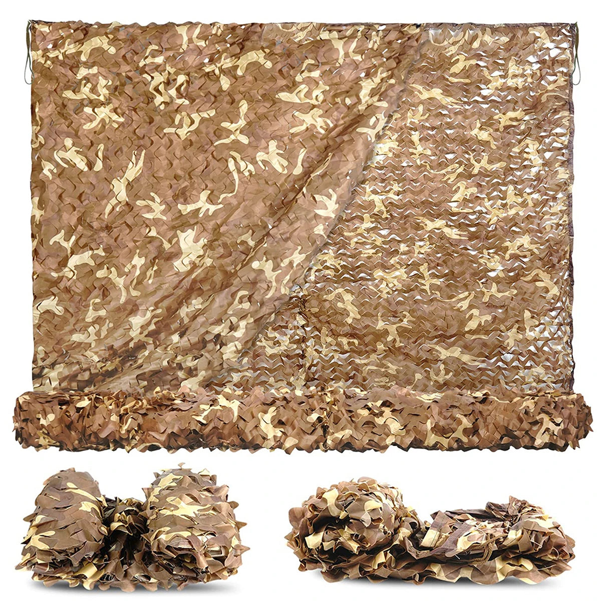 Camouflage Netting, Desert Camouflage Netting Roll, Hunting Concealment Net, Suitable for Camping, Hunting, Party Decorations