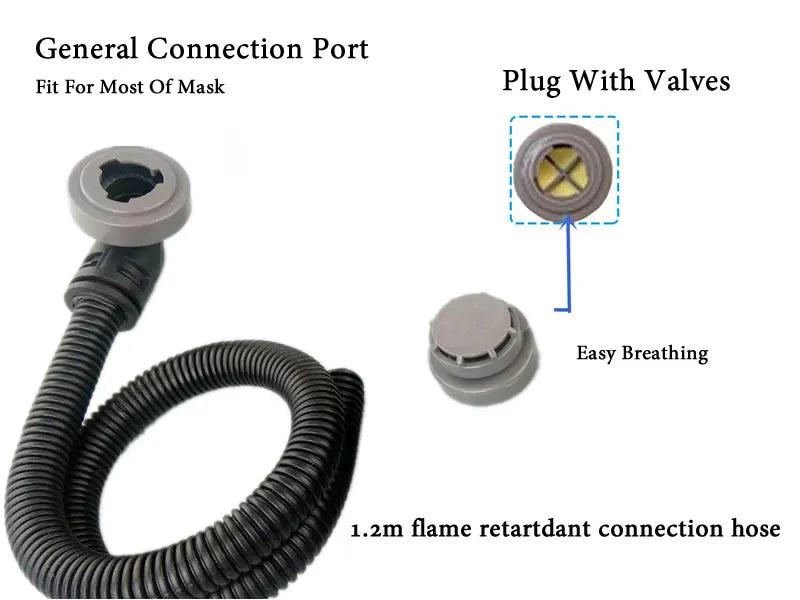 Electric Rechargeable Half Face Dust Gas Mask Portable Auxiliary Air Supply Respirator For Spraying Painting Polish Work Safety