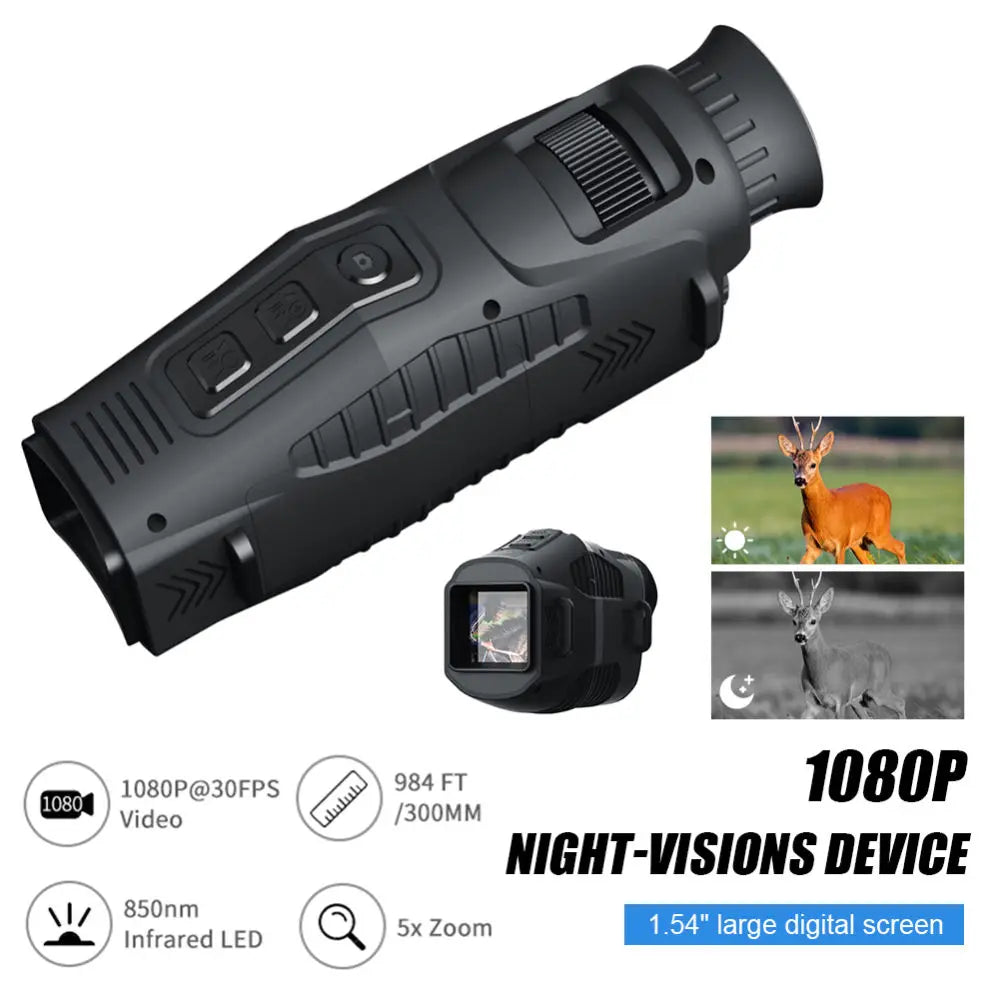 R11 1080P Monocular Infrared Night Vision Device Day Night Use Photo Video 5X Digital 300M Full Dark Viewing Distanc For Hunting
