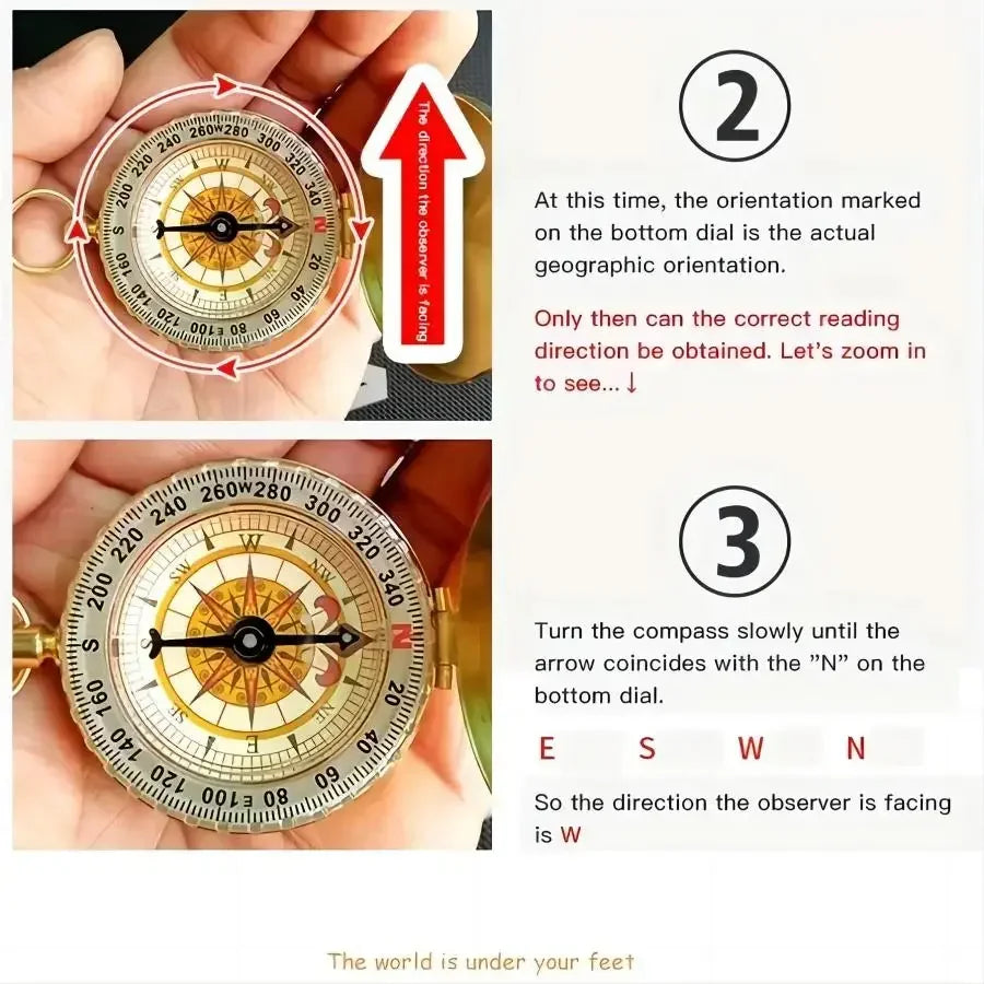 MuqiNush Classic Pocket Compass Clamshell Glow in The Dark Military Waterproof Luminous Hiking Camping Climbing Survival Gear