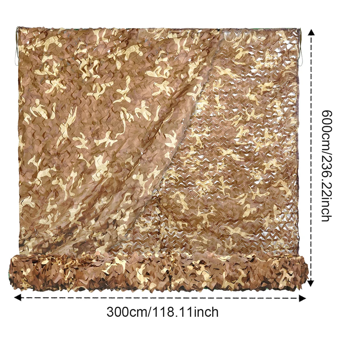 Camouflage Netting, Desert Camouflage Netting Roll, Hunting Concealment Net, Suitable for Camping, Hunting, Party Decorations