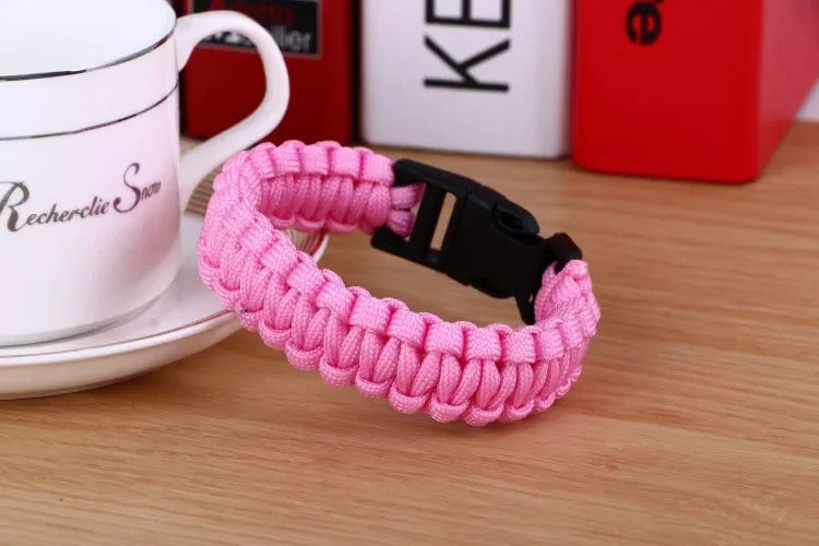 Men's New Outdoor Survival Paracord Bracelet For Men Camping Hiking Buckle Wristband Women Rope Bracelete Male Jewelry Gift