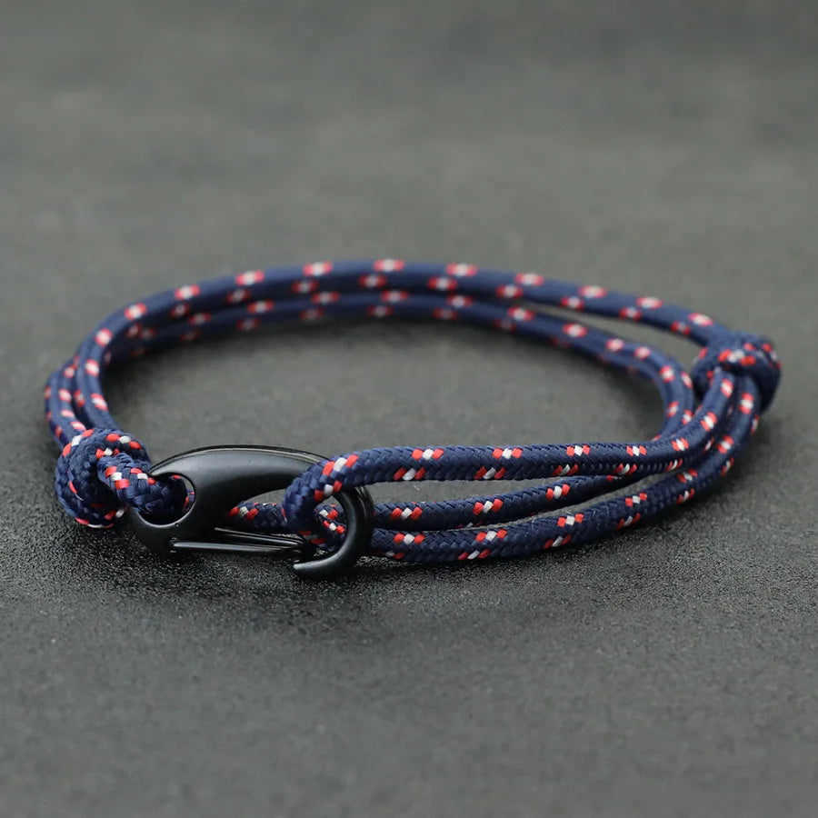 Noter Men Paracord Bracelet Sliding And Adjustable Nautical Braslet Homme Simple Style Wrap Braclet Accesorios Hombre Pulseria