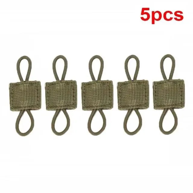 10pcs MOLLE Elastic Nylon Webbing Ribbon Buckle Outdoor Hiking Hunting Backpack Vest PTT Antenna Stick Pipe Binding Retainer