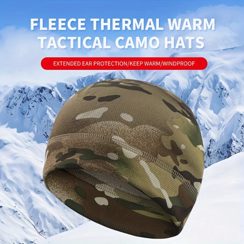 Winter Elastic Hunting Riding Fishing Warm Collapsible Camping Cap Men Outdoor Sports Running Climbing Windproof Camouflage Hat