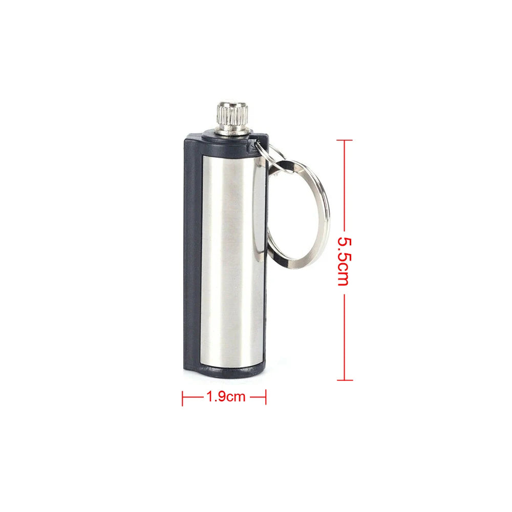 2PCS Outdoor Fire Starter Permanent Match Lighter Survival Tool Flint Keychain Camping
