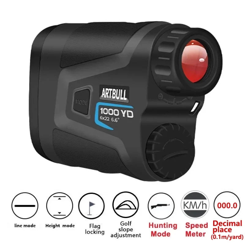 ARTBULL Laser Rangefinder Hunting Outdoor 1200M 650M Golf Rangefinder with Flag-Lock Slope Adjusted Distance Meter