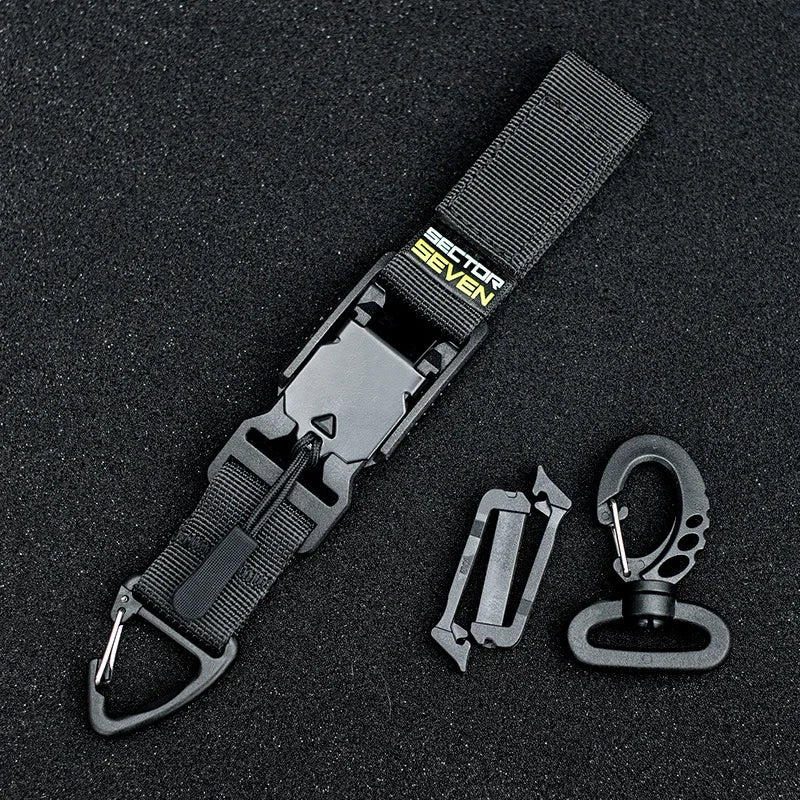 Tactical Multipurpose Triangle Quick Detachment Buckle Belt Quick Hanging Single Hook Survival Keychain EDC Quick Release Buckle