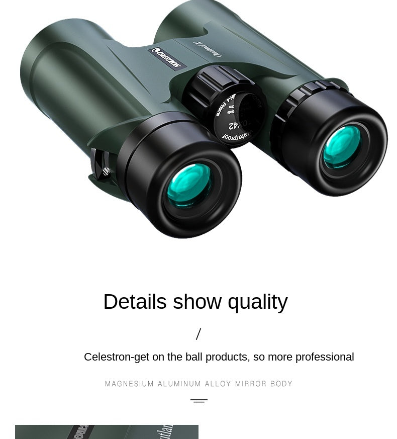 Celestron Outland X 8x42 10X42 Green Binoculars Waterproof & Fogproof Binoculars for Adults Multi-Coated Optics and BaK-4 Prisms