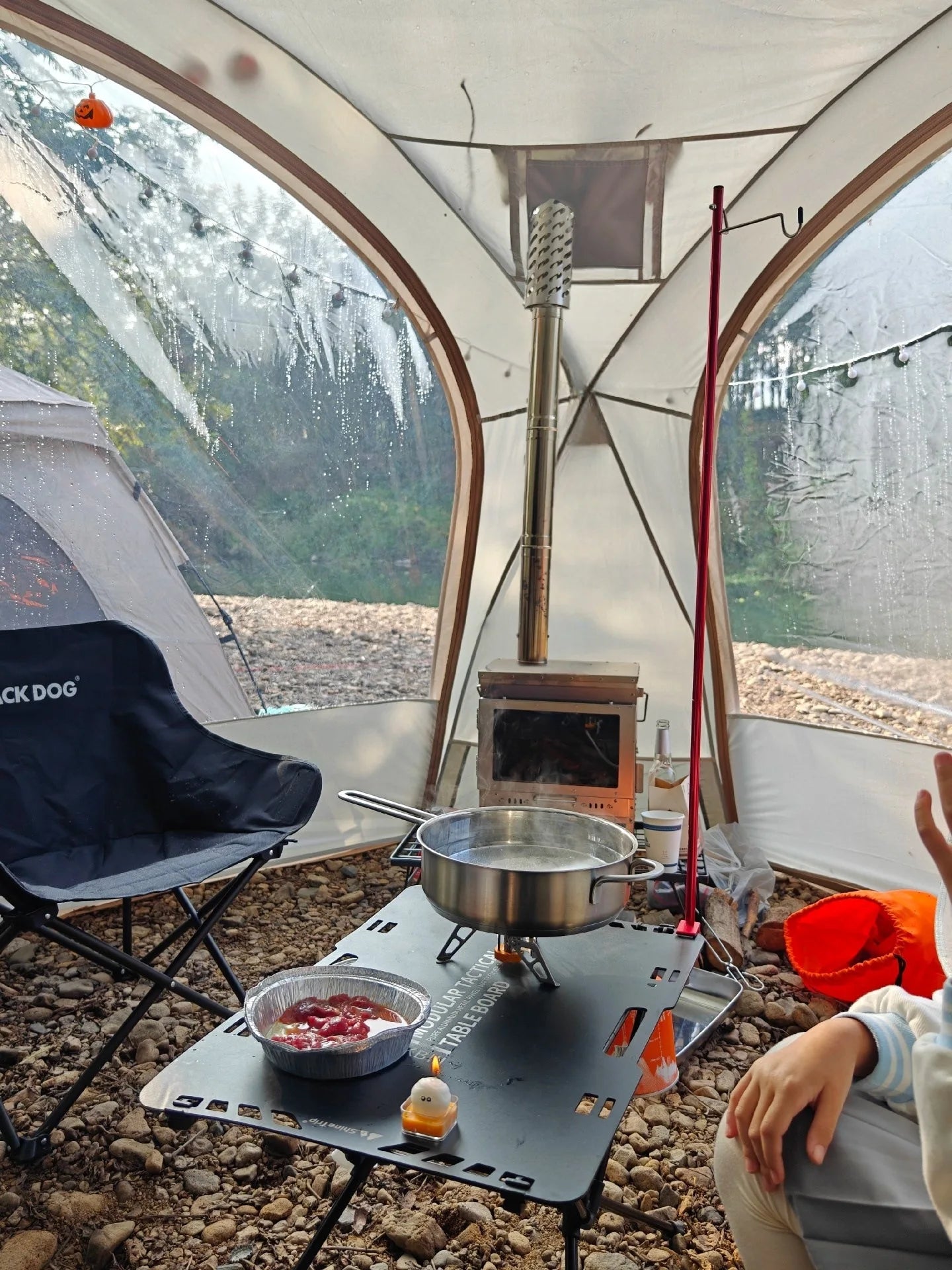 Stainless Steel Smokeless Fireplace Multifunctional Tent Firewood Stove Camping Firewood Stove Portable Heating Stove