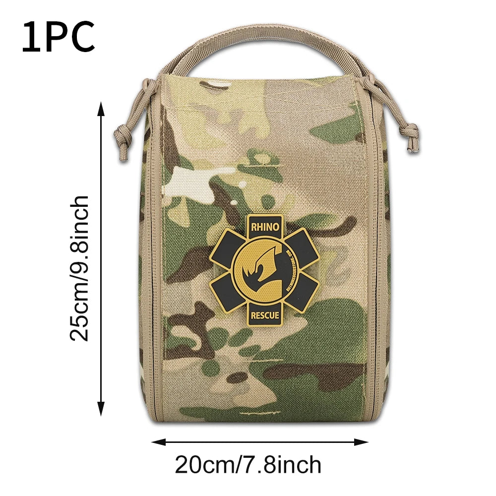 Rhino Rescue Tactical IFAK First Aid Kit with Molle System Survival Pouch for Camping Hiking Fishing Outdoor Trauma Care