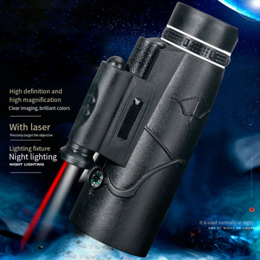 50x60 Zoom High-definition Powerful Binoculars Portable Professional Telescopes Monocular Low Night Vision Hunting Camping