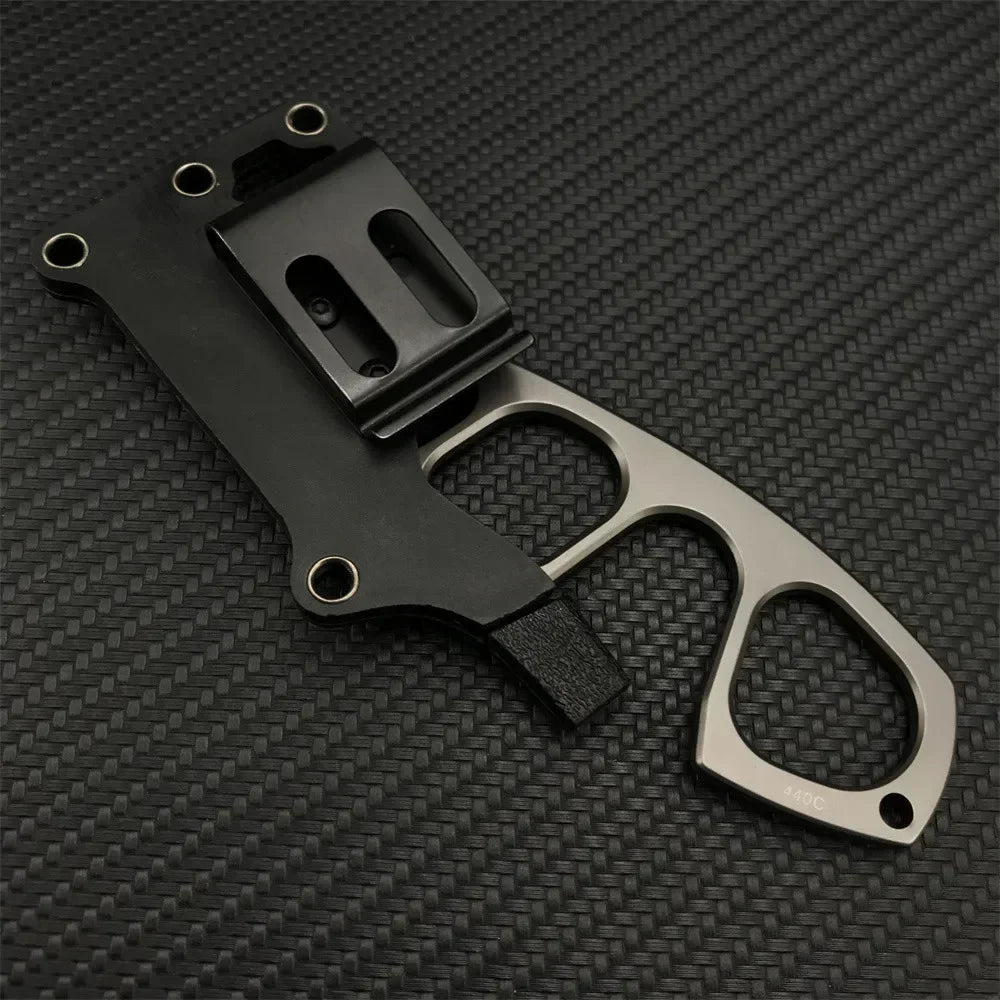 BOKER Pocket EDC Necklace Small Fixed Blade Knife 440C Steel Handle with ABS Sheath Outdoor Tactical Survival Mini Knives