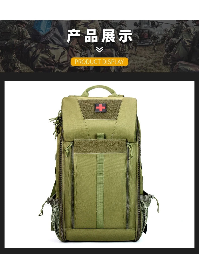 Tactical Medical Backpack MOLLE First Aid Rescue Pack with Removable Internal Organizer for Outdoor Emergency Hiking Camping