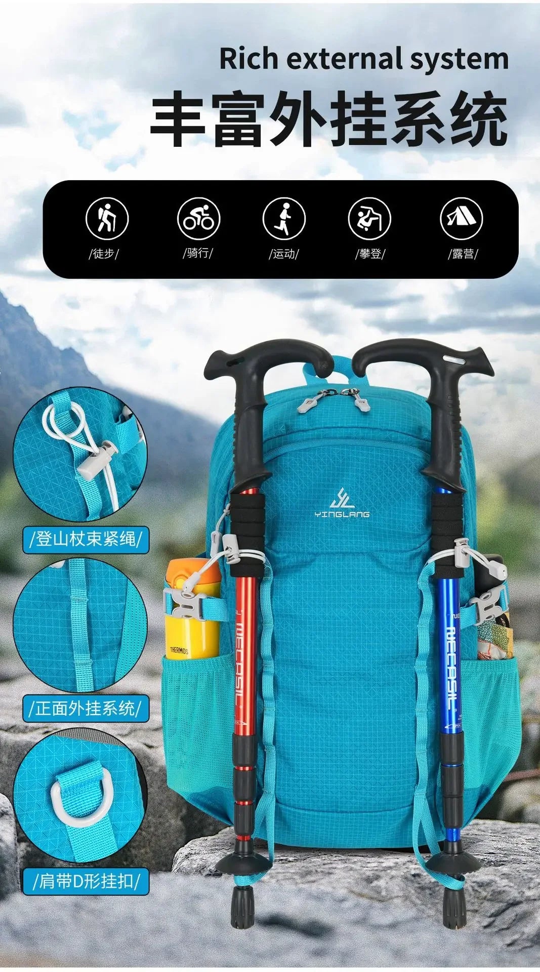 New Outdoor Travel Backpack For Weekend Hiking Backpack Portable Travel Backpack Hiking Backpack Cycling Bag School Bag