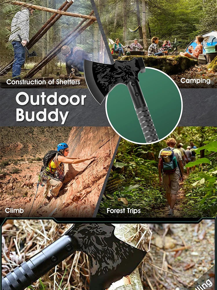 Foldable Tactical Axe Tomahawk Army Outdoor Hunting Camping Survival Machete Axes Portable Tomahawk Camping Hatchet Tool Kit