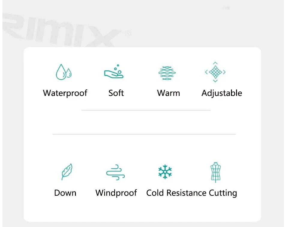 RIMIX Unisex Winter Warm Down Hat Outdoor Cap Thickening Adjustment Comfortable  Antifreeze For Climbing Camping Ski Snowboard
