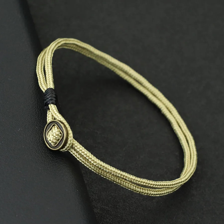 Minimalist Mens String Bracelet Double Layer Easy Hook Viking Braslet 2mm Paracord Braclet Leisure Pulseira Nautical Wrap Joias