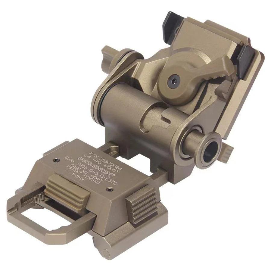 BOOIU Tactical Helmet Night Vision Mount for L4G24 PVS15/18 Metal Goggles Mount NVG Helmet Mount Helmet Combat Accessories