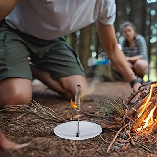 Outdoor Fire Starter Reflective Mirror Solar Windproof Waterproof for Mountain Climbing Camping Survival Fire Cigarette Lighter