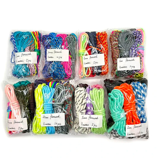 320 Colors Paracord 2mm/3mm/4mm/5mm New Colors High Quality Parachute cord Paracord 550 rope Survival Camping Accessories