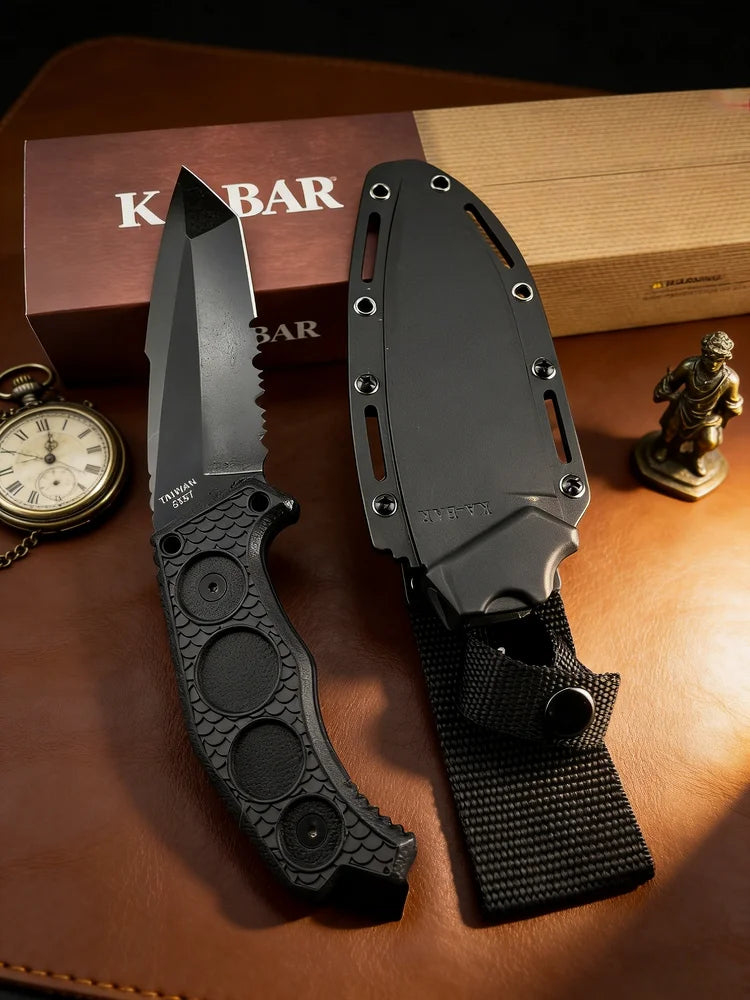 KA5557- Field tactical small straight knife, camping adventure knife, mountain climbing and fishing rescue tool, Fruit knife