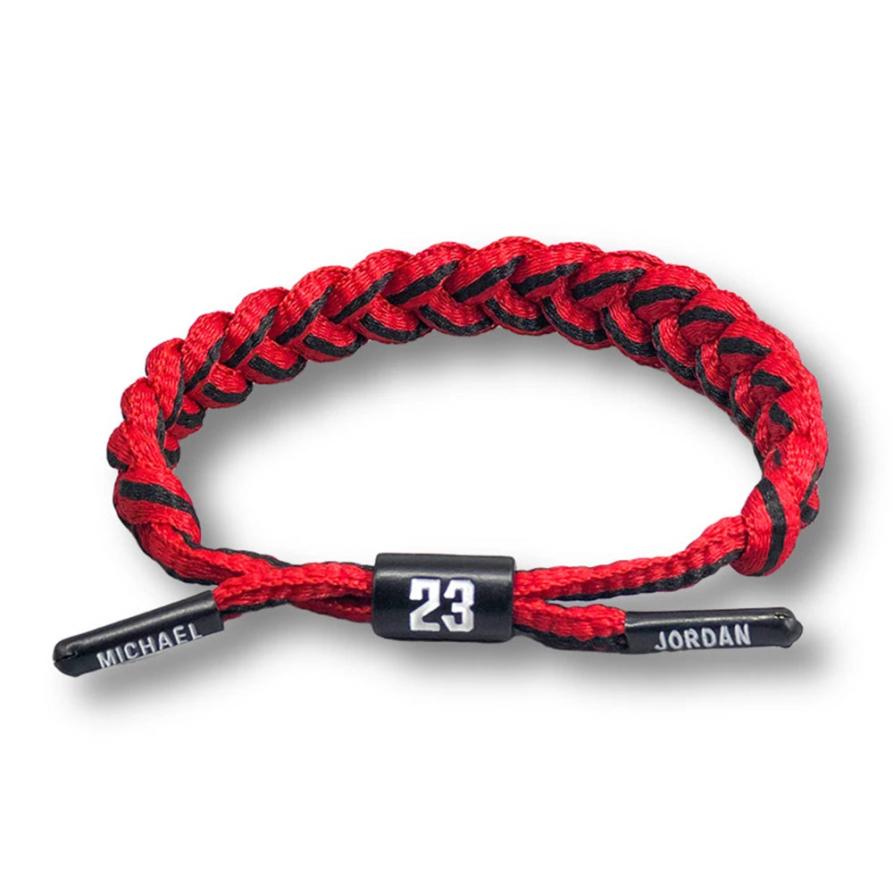 Sport Style Men Hand Woven Number Rope Bracelet Couple Adjustable Paracord Bracelet For All Ages Basketball Fan Souvenir Gift