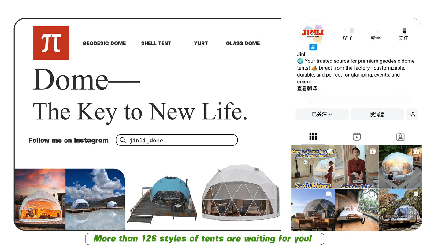 【Free  Global Shipping】 5 Meters Diameter Geodesic Dome Tent 1-2 people Spherical Tent Hotel Resort Outdoor Luxury Glamping Dome