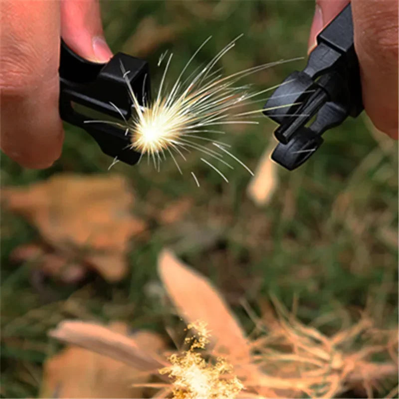 Outdoor Multi-function Paracord Survival Bracelet with Flint Adventure Emergency Rescue Survival Rope Bracelet Igniter for Men