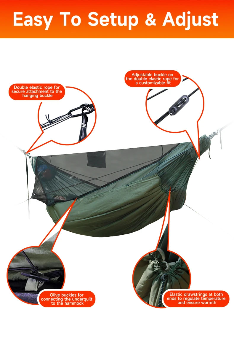 Hammock Underquilt for Camping Hammock, Warm Insulation Ultralight 4 Season Under Quilt for Hammocks,Hiking, Backpacking