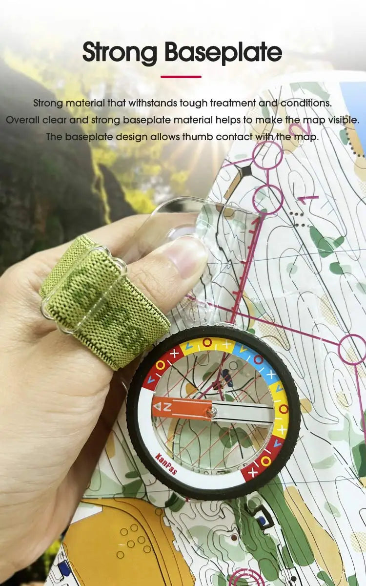 KANPAS  elite competition orienteering  thumb compass with silicon ring,MA-43-FS
