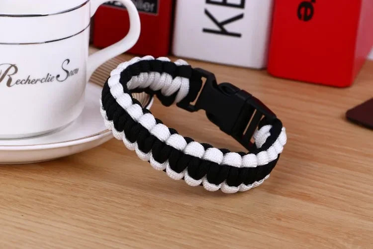 Men's New Outdoor Survival Paracord Bracelet For Men Camping Hiking Buckle Wristband Women Rope Bracelete Male Jewelry Gift