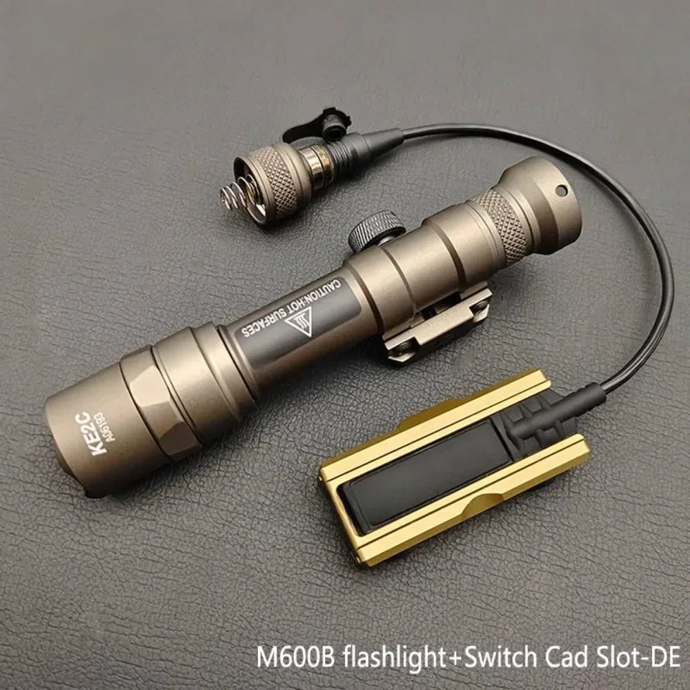 M300B M600B Tactical LED Strobe Flashlight Weapon Gun Light Fit MLOK 20MM Rail Scout Light with Switch for Outdoor Hunting