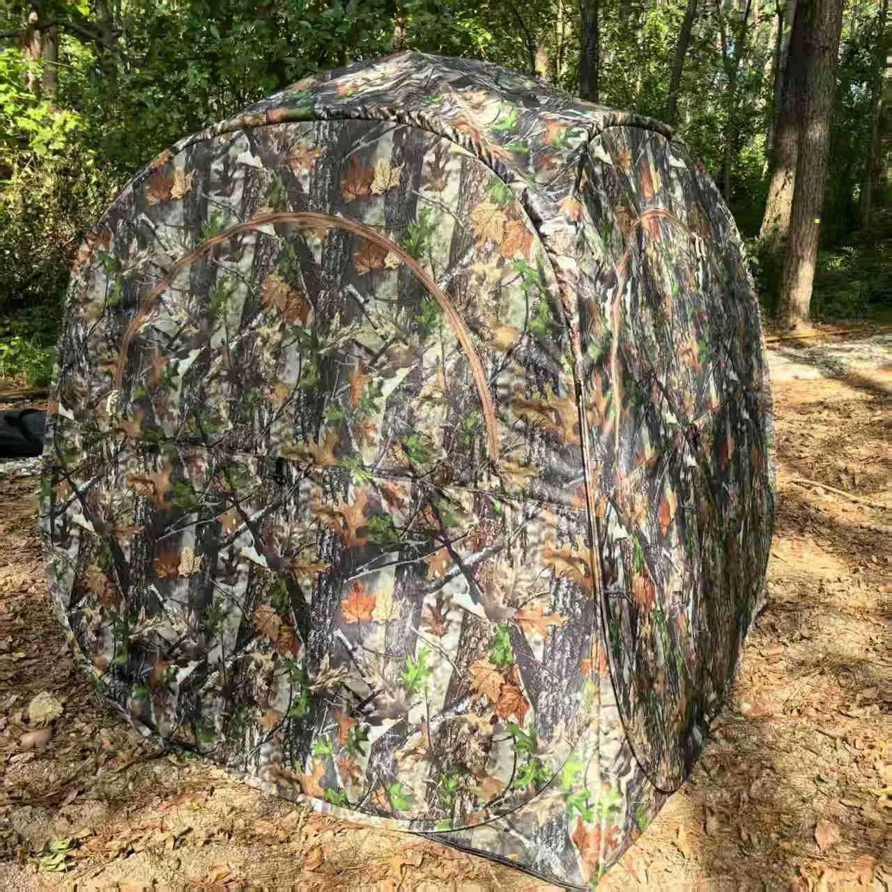 Outdoor Camouflage Camouflage Bird Watching Tent 270 ° Forest Multi-person Round Portable Hunting Tent